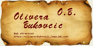 Olivera Bukovčić vizit kartica